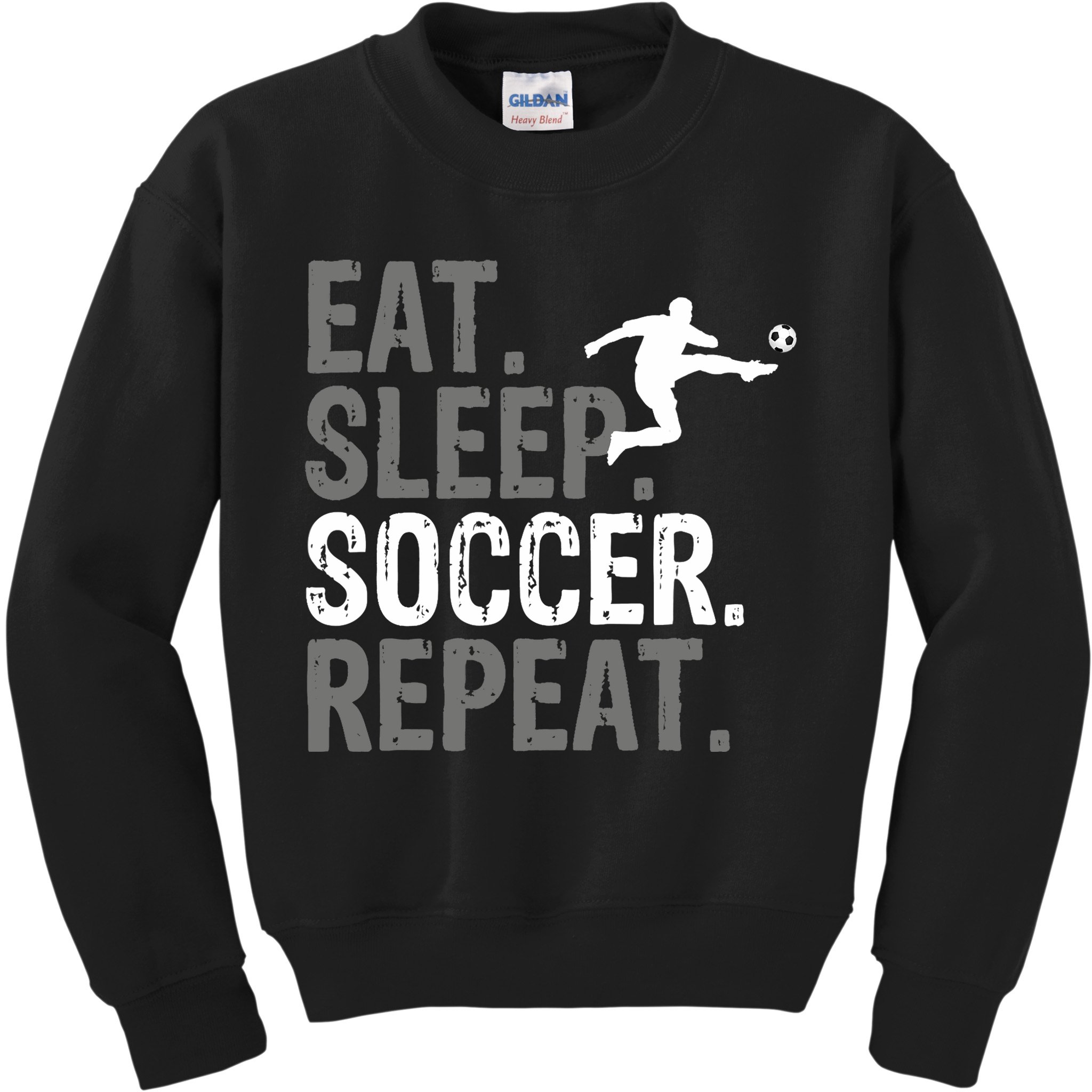 Eat Sleep Soccer Repeat - Soccer Graphic Kids Sweatshirt