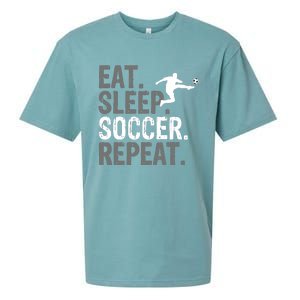 Eat Sleep Soccer Repeat - Soccer Graphic Sueded Cloud Jersey T-Shirt