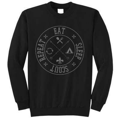 Eat Sleep Scout Repeat Funny Camping Nature Sweatshirt