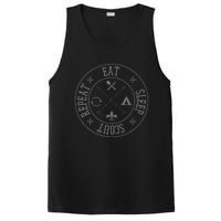 Eat Sleep Scout Repeat Funny Camping Nature PosiCharge Competitor Tank