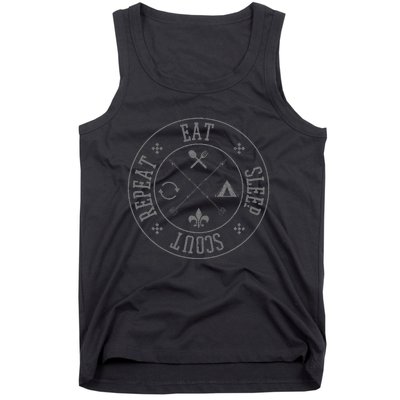 Eat Sleep Scout Repeat Funny Camping Nature Tank Top