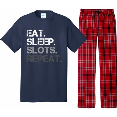 Eat Sleep Slots Repeat - Funny Slot Machine Gambling Pajama Set