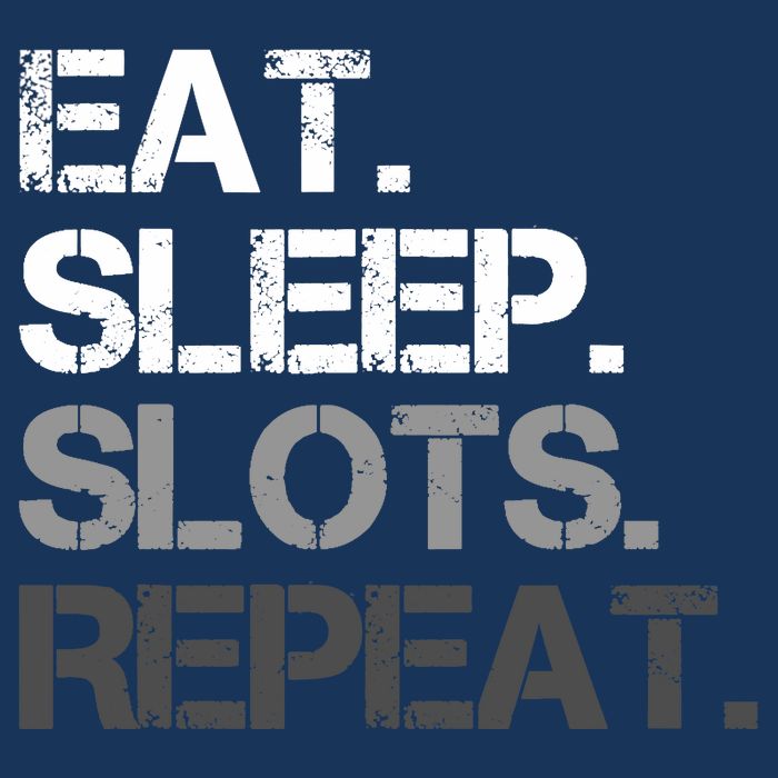 Eat Sleep Slots Repeat - Funny Slot Machine Gambling Women's Crop Top Tee