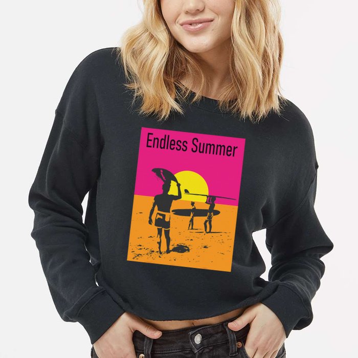 Endless Summer Surf Cropped Pullover Crew
