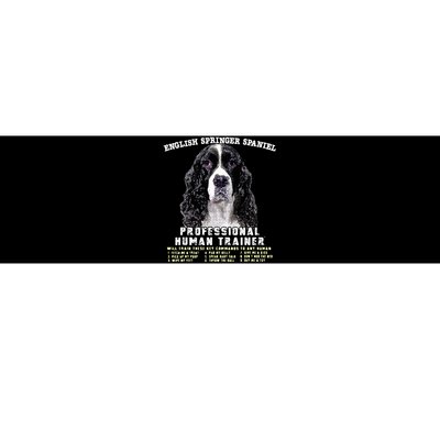 English Springer Spaniel Black Professional Human Trainer Bumper Sticker