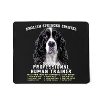 English Springer Spaniel Black Professional Human Trainer Mousepad