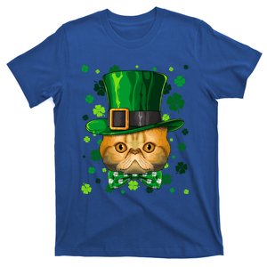 Exotic Shorthair St Patricks Day Cat Leprechaun Hat Shamrock Gift T-Shirt