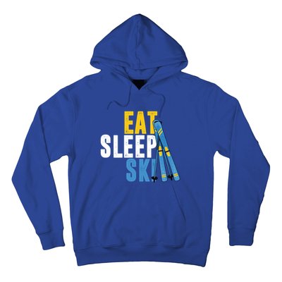 Eat Sleep Ski Skiing Winter Sports Mountain Skier Gift Hoodie