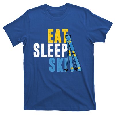 Eat Sleep Ski Skiing Winter Sports Mountain Skier Gift T-Shirt