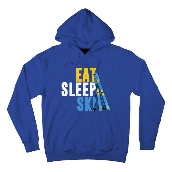 Eat Sleep Ski Skiing Winter Sports Mountain Skier Gift Tall Hoodie