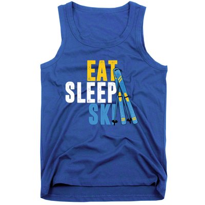 Eat Sleep Ski Skiing Winter Sports Mountain Skier Gift Tank Top