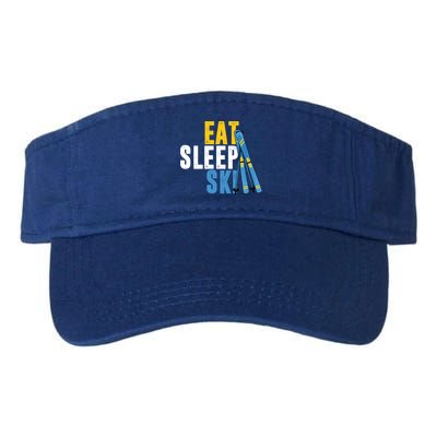 Eat Sleep Ski Skiing Winter Sports Mountain Skier Gift Visor