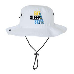 Eat Sleep Ski Skiing Winter Sports Mountain Skier Gift Legacy Cool Fit Booney Bucket Hat