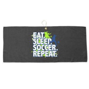 Eat Sleep Soccer Repeat Gift Large Microfiber Waffle Golf Towel