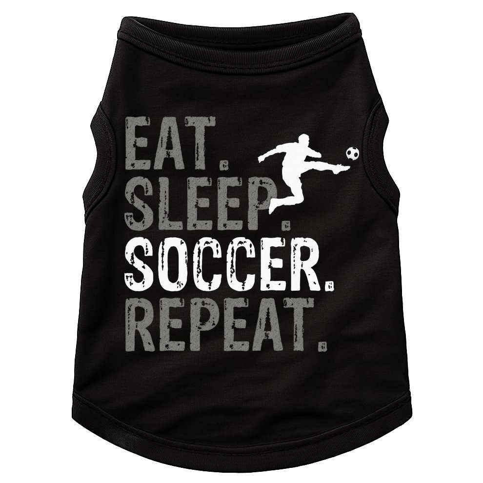 Eat Sleep Soccer Repeat Soccer Graphic Doggie Tank