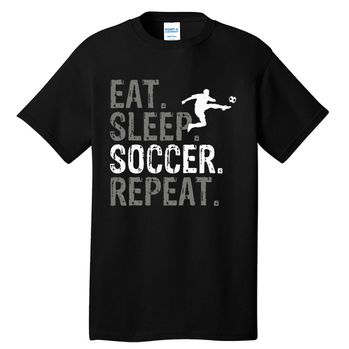 Eat Sleep Soccer Repeat Soccer Graphic Tall T-Shirt