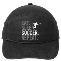 Eat Sleep Soccer Repeat Soccer Graphic 7-Panel Snapback Hat