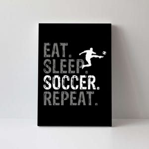 Eat Sleep Soccer Repeat Soccer Graphic Canvas