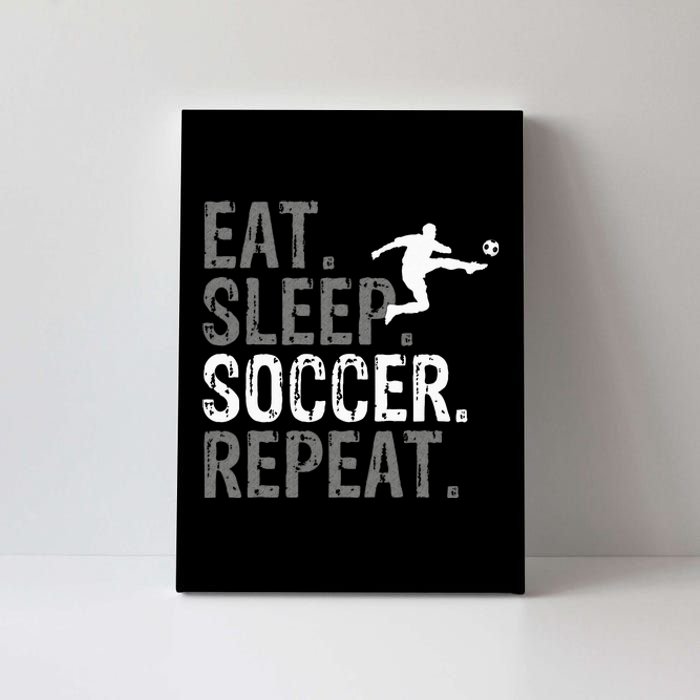 Eat Sleep Soccer Repeat Soccer Graphic Canvas