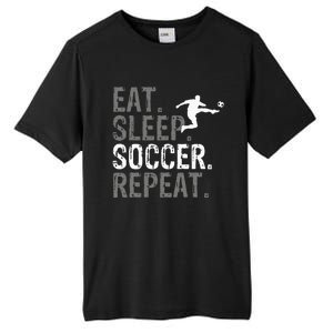 Eat Sleep Soccer Repeat Soccer Graphic Tall Fusion ChromaSoft Performance T-Shirt