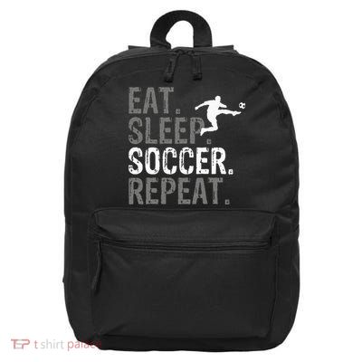Eat Sleep Soccer Repeat Soccer Graphic 16 in Basic Backpack