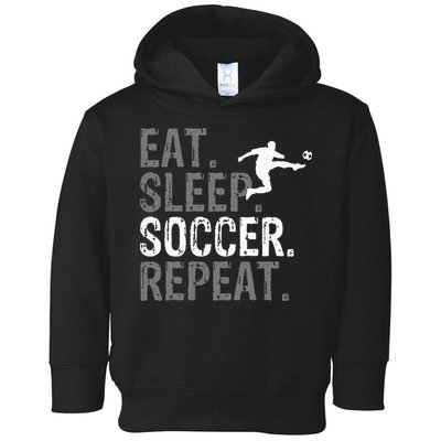 Eat Sleep Soccer Repeat Soccer Graphic Toddler Hoodie