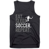 Eat Sleep Soccer Repeat Soccer Graphic Tank Top