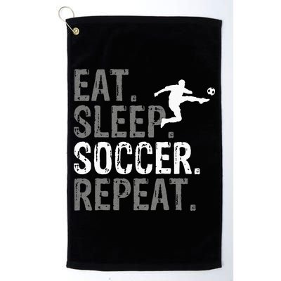Eat Sleep Soccer Repeat Soccer Graphic Golf Towel