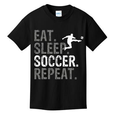 Eat Sleep Soccer Repeat Soccer Graphic Kids T-Shirt