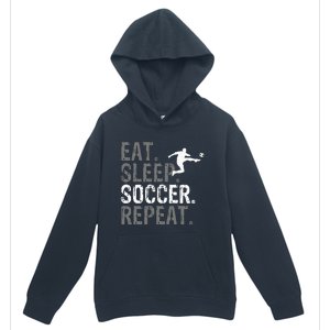 Eat Sleep Soccer Repeat Soccer Graphic Urban Pullover Hoodie