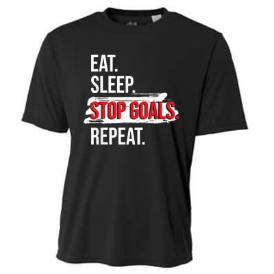 Eat Sleep Stop Goals Repeat Field Hockey Player Hockey Fan Cooling Performance Crew T-Shirt