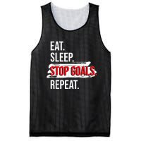 Eat Sleep Stop Goals Repeat Field Hockey Player Hockey Fan Mesh Reversible Basketball Jersey Tank