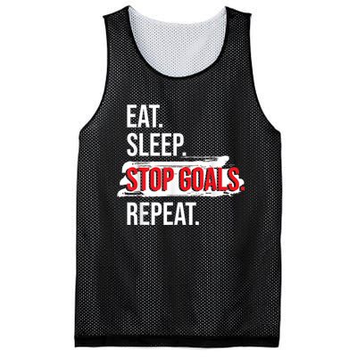 Eat Sleep Stop Goals Repeat Field Hockey Player Hockey Fan Mesh Reversible Basketball Jersey Tank