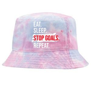 Eat Sleep Stop Goals Repeat Field Hockey Player Hockey Fan Tie-Dyed Bucket Hat