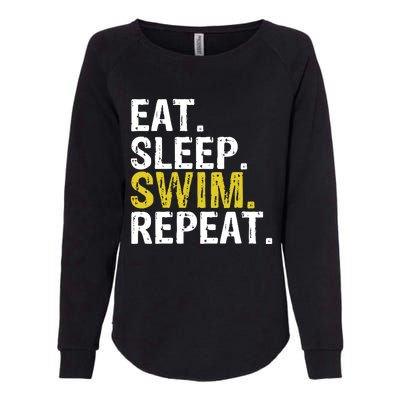 Eat Sleep Swim Repeat Gift Hoodie Womens California Wash Sweatshirt