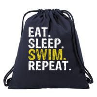 Eat Sleep Swim Repeat Gift Hoodie Drawstring Bag