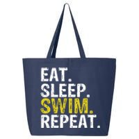 Eat Sleep Swim Repeat Gift Hoodie 25L Jumbo Tote