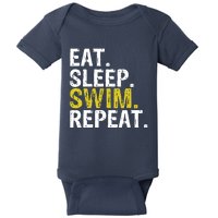 Eat Sleep Swim Repeat Gift Hoodie Baby Bodysuit