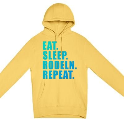 Eat Sleep Ski Repeat Snow Alpin Winter Funny Gift Premium Pullover Hoodie