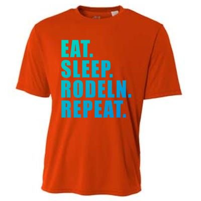 Eat Sleep Ski Repeat Snow Alpin Winter Funny Gift Cooling Performance Crew T-Shirt