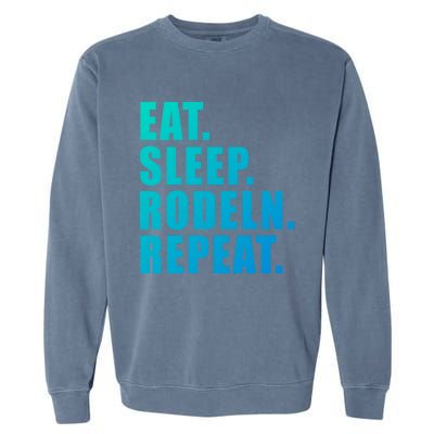 Eat Sleep Ski Repeat Snow Alpin Winter Funny Gift Garment-Dyed Sweatshirt