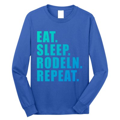 Eat Sleep Ski Repeat Snow Alpin Winter Funny Gift Long Sleeve Shirt