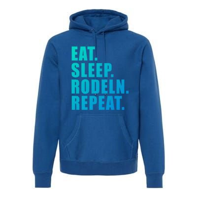 Eat Sleep Ski Repeat Snow Alpin Winter Funny Gift Premium Hoodie