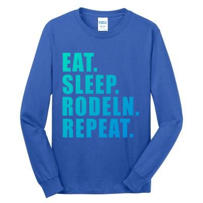 Eat Sleep Ski Repeat Snow Alpin Winter Funny Gift Tall Long Sleeve T-Shirt