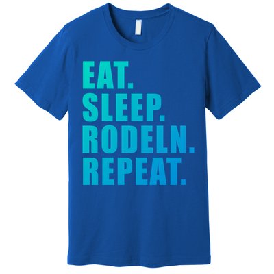 Eat Sleep Ski Repeat Snow Alpin Winter Funny Gift Premium T-Shirt