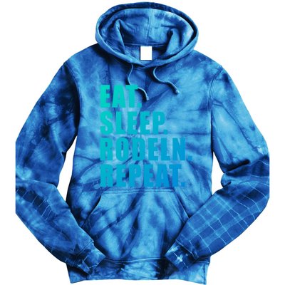 Eat Sleep Ski Repeat Snow Alpin Winter Funny Gift Tie Dye Hoodie