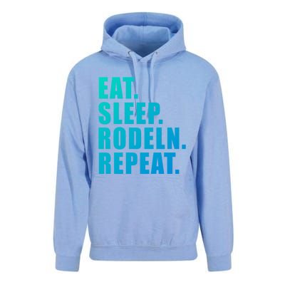 Eat Sleep Ski Repeat Snow Alpin Winter Funny Gift Unisex Surf Hoodie