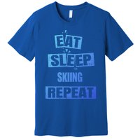 Eat Sleep Skiing Repeat Funny Skiing Cute Gift Premium T-Shirt