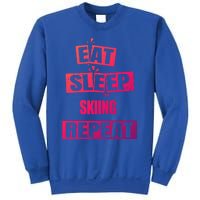 Eat Sleep Skiing Repeat Funny Skiing Cute Gift Sweatshirt