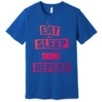 Eat Sleep Skiing Repeat Funny Skiing Cute Gift Premium T-Shirt